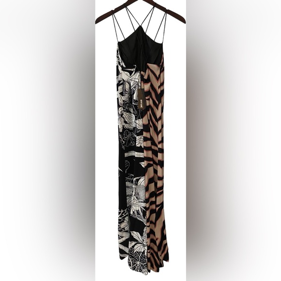 Just Cavalli Double Patterned Maxi Dress With Crisscross Straps Size 38 NWT - Picture 7 of 13